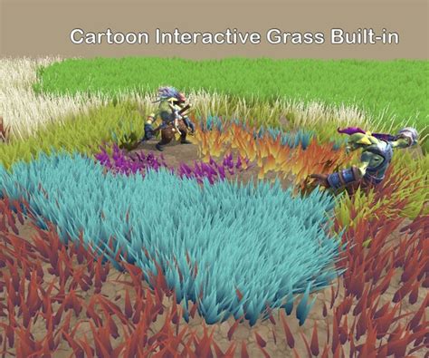 ArtStation - Unity Shader - Cartoon Interactive Grass built-in | Game ...