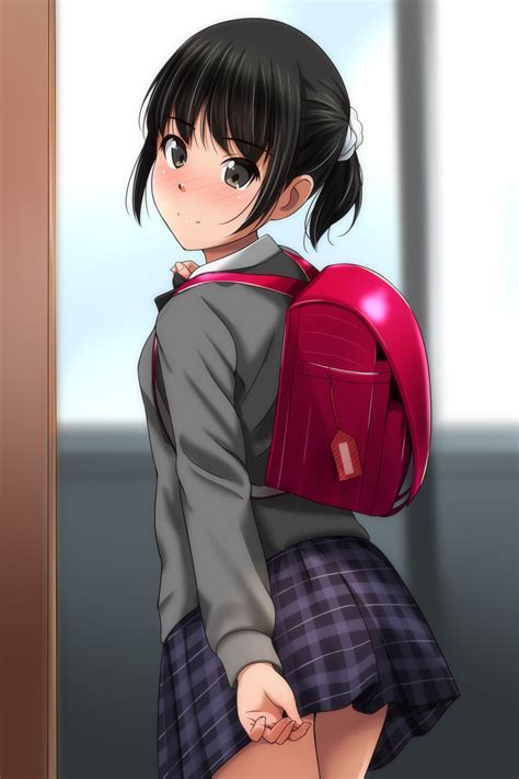 Safebooru 1girl Absurdres Backpack Bag Bangs Black Hair Blurry Blurry