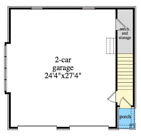 Craftsman Carriage House Plan With 2 Car 710 Square Foot Garage