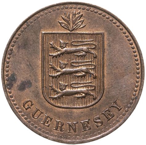 Монета гернси 4 дубля (doubles) 1949 стоимостью 609 руб.