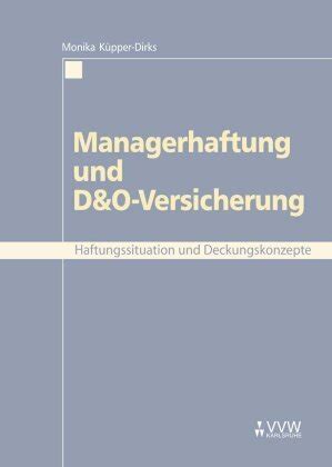 Managerhaftung Und D O Versicherung Vvw Gmbh Ksi Ka W Empik