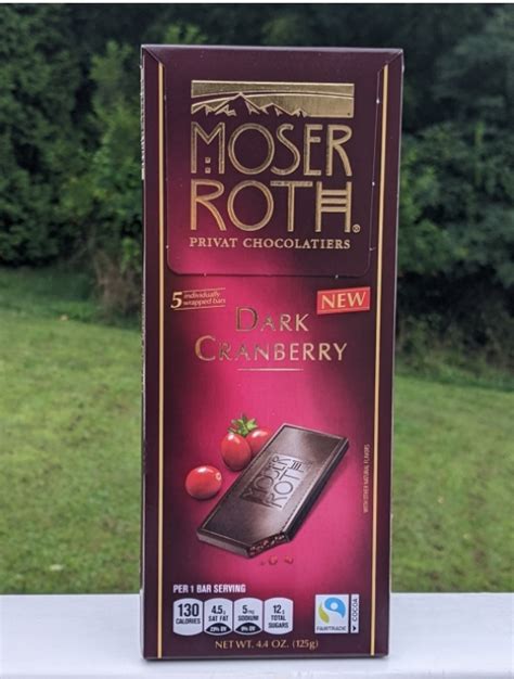 Moser Roth Dark CRANBERRY Chocolate Bar 4.4oz (Dark Chocolate) | Premium Coffee Blends