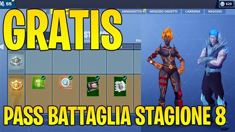 PASS BATTAGLIA NUOVA SEASON 8 GRATIS ECCO COME OTTENERLO I REGALI