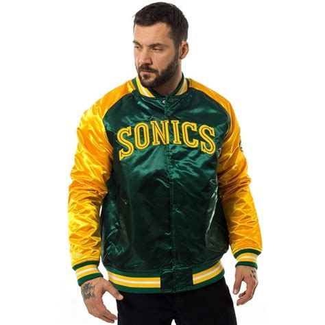 Kurtka Męska Mitchell And Ness Nba Tough Season Satin Jacket Seattle