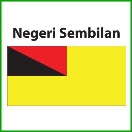 Negeri Sembilan Flag 3x6ft, Bendera Negeri Sembilan 3x6ft, Polyester ...