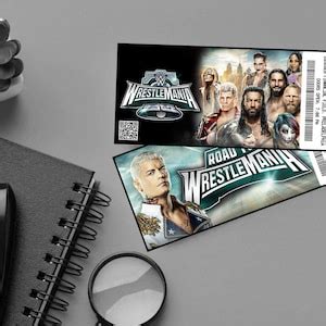 Printable Wwe Wrestlemania Xl Ticket Road To Wrestlemania Wrestling