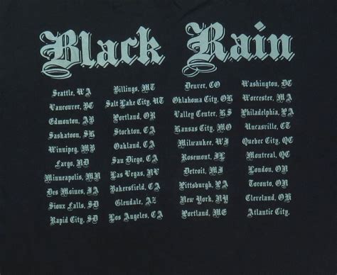 Ozzy Osbourne Black Rain Concert Tour T Shirt With US… - Gem