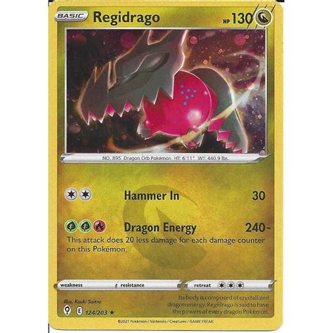 Pokemon Trading Card Game Regidrago Alternate Holo Card