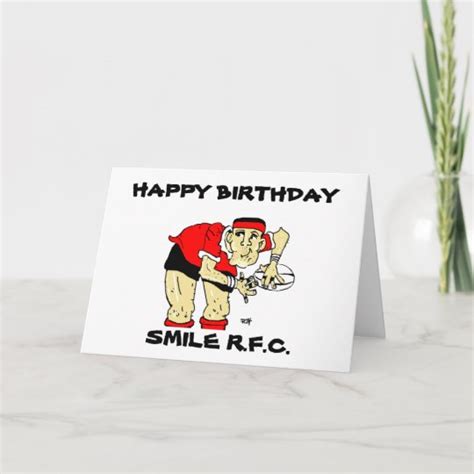 Funny Rugby Birthday Card