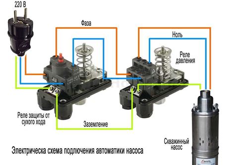Электрическая схема подключения реле давления данфосс