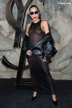 Ines Rau Sexy Shows Off Her Hot Tits At The Saint Laurent Fashion Show In Paris AZNude