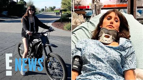 Nina Dobrev Hospitalized After Motorbike Accident E News Youtube