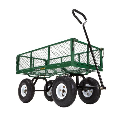 Gorilla Carts 400 Lb Steel Utility Cart Gor400 The Home Depot