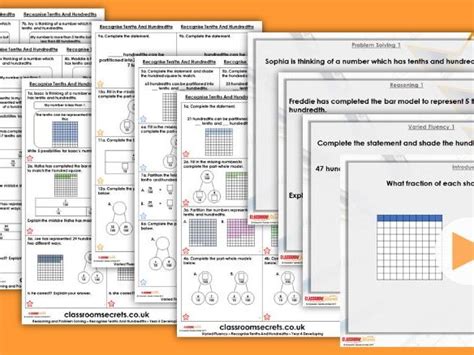 Free Year 4 Recognise Tenths And Hundredths Spring Block 4 Step 1 Maths Lesson Pack Teaching