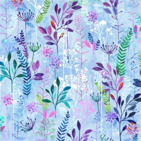 Hoffman Fabrics Spring Song Digital Print Cotton Fabrics Etsy