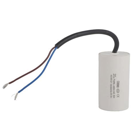 Cbb60 Motor Starting Capacitor 450v 20uf Microfarad Capacitor With Wire