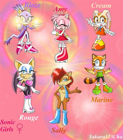 Sonic Girls By Sakura123cha On Deviantart