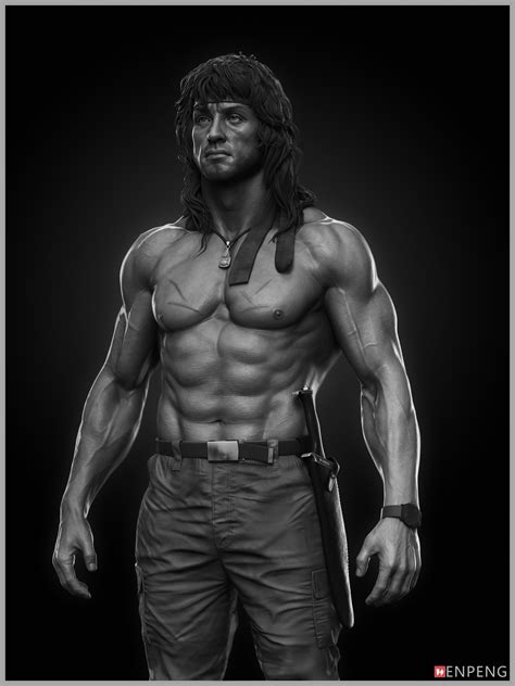 约翰兰博 John Rambo zbrush建模模型 角色 人物 生物 作品模型 CG模型网