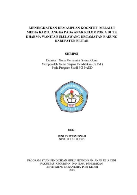 Contoh Outline Skripsi 1 Cover Skripsi Viral Update Riset