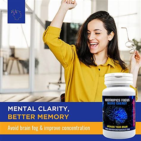 Nootropics Focus Brain Booster Supplement Neuro Energy Pills Enhance