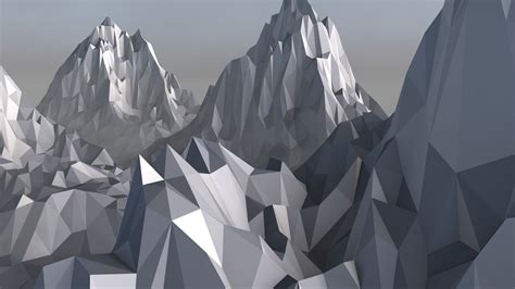 1920x1080 Low Poly Digital Art Cinema 4d Island Train Floating Mountain