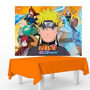 Kit Festa Naruto Decora O Anive Toalha Amarela Painel Tnt