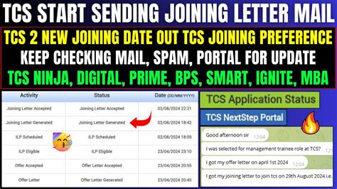 TCS MASS ONBOARDING UPDATE TCS START SENDING ALL REMAINING JOINING