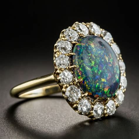 Vintage Black Opal Ring