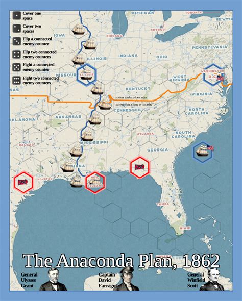 Civil War Board Games #5 The Anaconda Plan (Social Studies, American ...