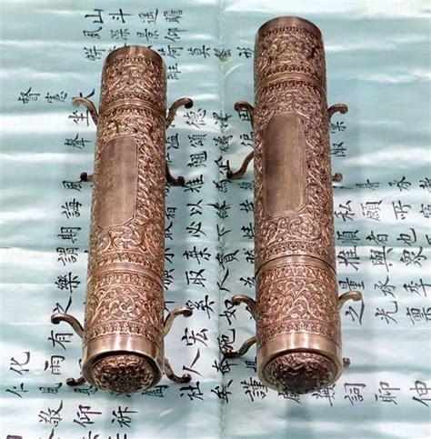 Silver 2 Antique Silver Scroll Holders Sold At Auction On 18th