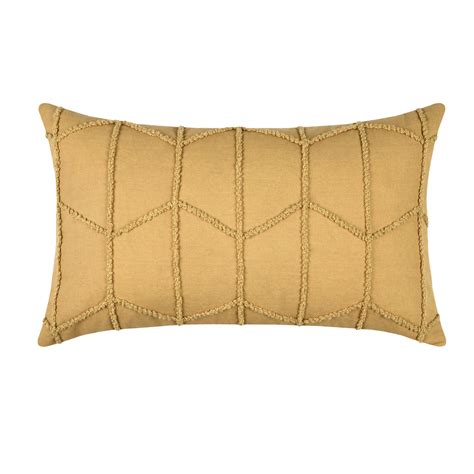 Coussin rectangulaire 50 cm Houston Jaune moutarde Déco textile