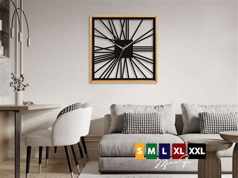 Modern Roman Numeral Wooden Clock, Wall Clocks Wall Decor, Home Decor, Gift for Home, Gift for ...