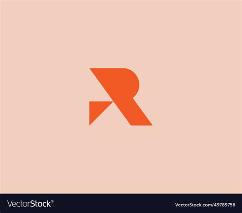 Abstract Letter R Minimalist Style Logo Universal Vector Image