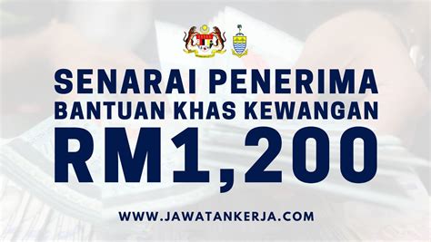 Senarai Penerima Bantuan Khas Kewangan Minimum Rm