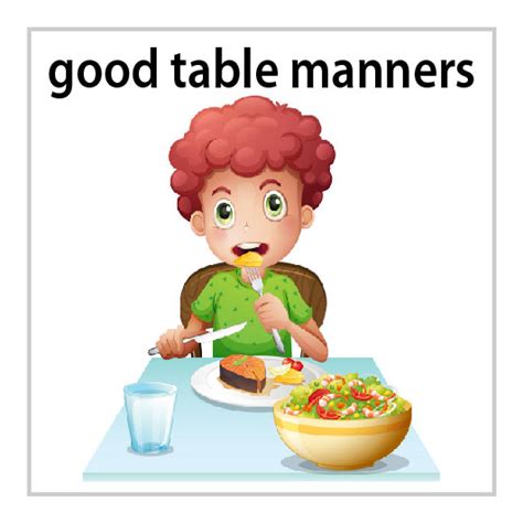 table manners – boy | Mission Magnets - visual routine system