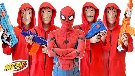 Spider Man Vs Bad Guy Team Nerf War Live Action Nerf First Person