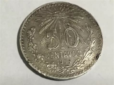 50 Centavos Resplandor 1906 Plata Ley 800 MercadoLibre