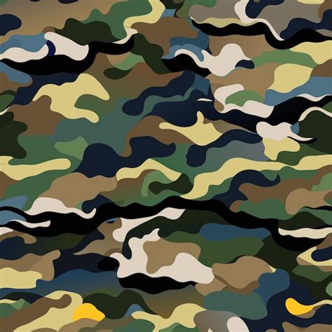 Ilustra O Vetorial De Camuflagem Do Ex Rcito Vetor Premium