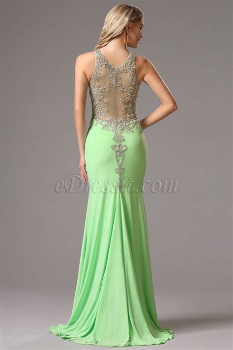 Sleeveless Light Green Gown With Fully Beaded Bodice 36160704