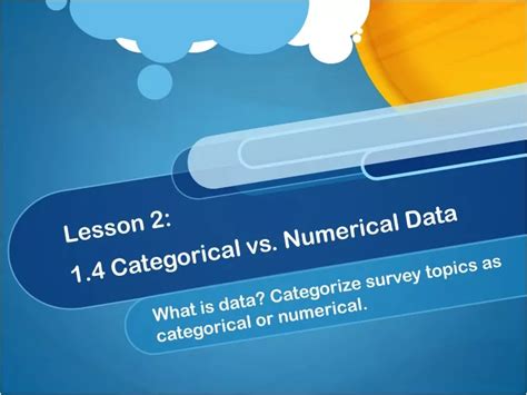 Ppt Lesson Categorical Vs Numerical Data Powerpoint