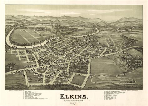 Historic Map - Elkins, WV - 1897 | World Maps Online