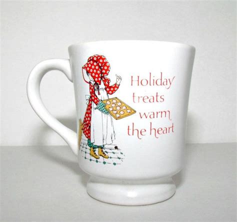 Vintage Holly Hobbie Christmas Mug Pedestal Mug Christmas Etsy Holly Hobbie Holly Hobbie