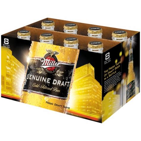 Miller Genuine Draft Lager Beer 8 Count 8 Bottles 7 Fl Oz Kroger