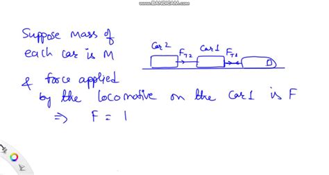 Solved Ii A Train Locomotive Is Pulling Two Cars Of The Same Mass