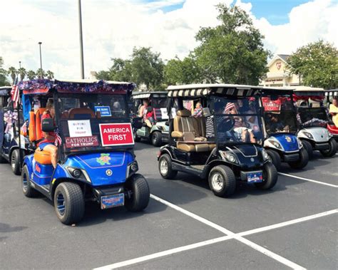 More Than 200 Golf Carts Roll Through The Villages In Villagers For