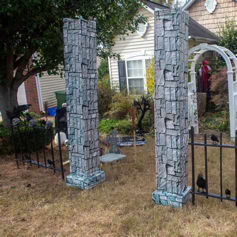 How To Make Diy Halloween Cemetery Pillars The Easy Way