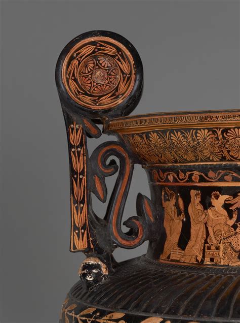 Attic Red Figure Dinoid Volute Krater And Stand Getty Museum