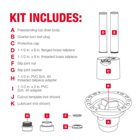 Oatey® Universal Freestanding Tub Drains Oatey