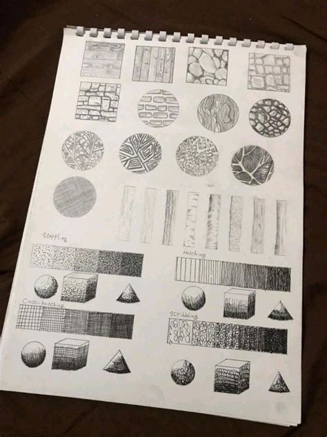 Texture Line Drawing Techniques Worksheet Drawing Techniques Line Drawing Scribble