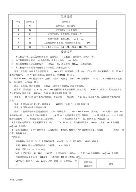 完整工程量清单计价实例含图纸word文档在线阅读与下载无忧文档